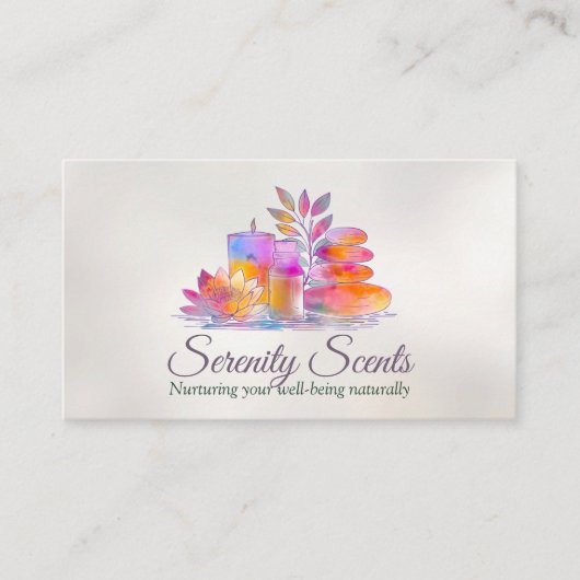 アロマセラピー実践の香りセラピー 名刺 (正面)