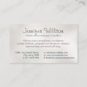 アロマセラピー実践イラストレーション 名刺 (裏面)