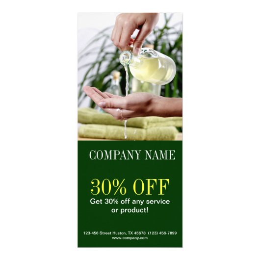 アロマセラピー必須油美しいスパマッサージ ラックカード (正面)