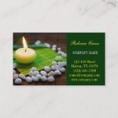 アロマセラピー必須油美しいスパマッサージ 名刺 (正面)