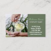 アロマセラピー必須油美しいスパマッサージ 名刺 (正面)