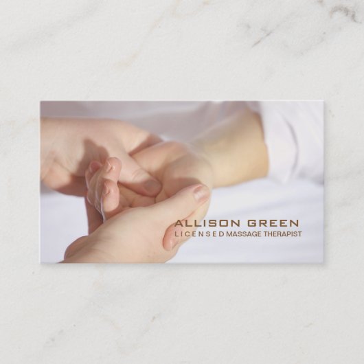 アロマセラピー指圧マッサージセラピスト 名刺 (正面)