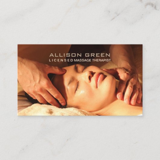 アロマセラピー指圧マッサージセラピスト 名刺 (正面)