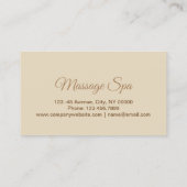 アロマセラピー指圧マッサージセラピスト 名刺 (裏面)