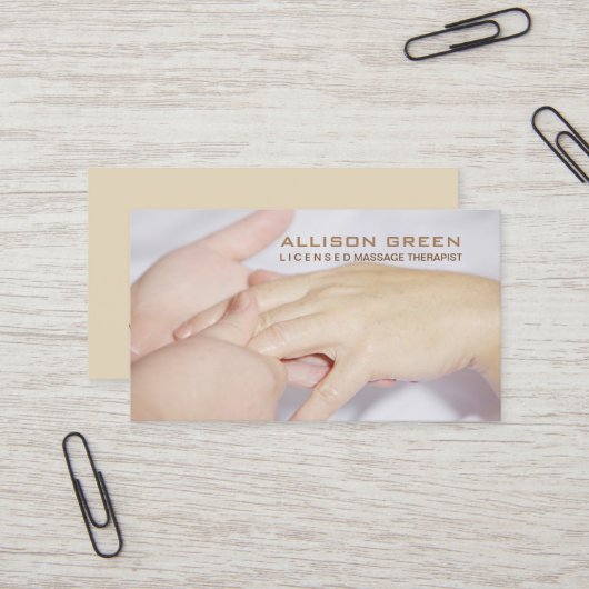 アロマセラピー指圧マッサージセラピスト 名刺 (正面/裏面インサイチュ)