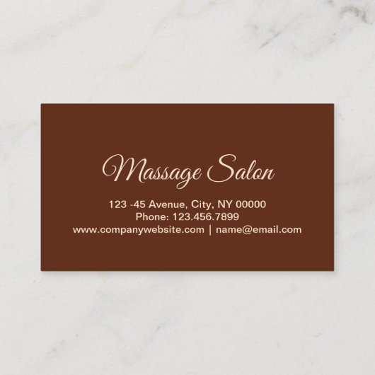 アロマセラピー指圧霊気マッサージセラピスト 名刺 (裏面)