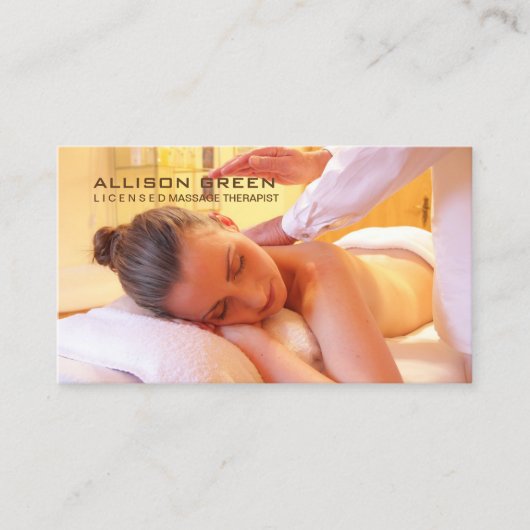 アロマセラピー指圧霊気マッサージセラピスト 名刺 (正面)