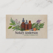 アロマセラピー油と植物 名刺 (正面)