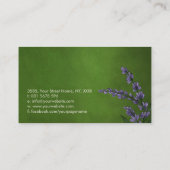 アロマセラピー油と植物 名刺 (裏面)