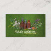 アロマセラピー油と植物 名刺 (正面)