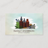 アロマセラピー油水彩イラストレーション 名刺 (正面)