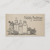 アロマセラピー油鉛筆スケッチ 名刺 (正面)