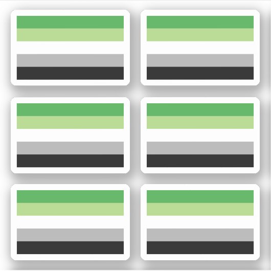 アロマティックプライド国旗 シール (正面)