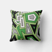 アロマティックモダンアロプライド幾何学的グリーン クッション (裏面)