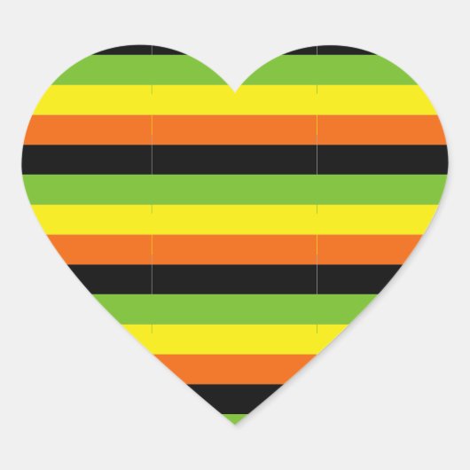 アロマティック国旗の模様 ハートシール (正面)