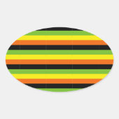 アロマティック国旗の模様 楕円形シール (正面)