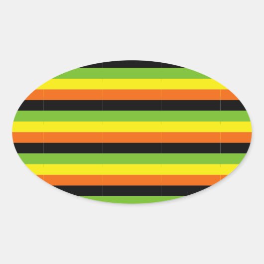 アロマティック国旗の模様 楕円形シール (正面)