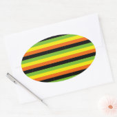 アロマティック国旗の模様 楕円形シール (封筒)