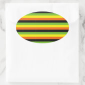 アロマティック国旗の模様 楕円形シール (バッグ)