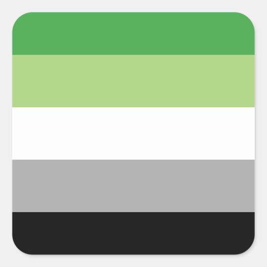 アロマティック/アロプライド国旗 スクエアシール (正面)