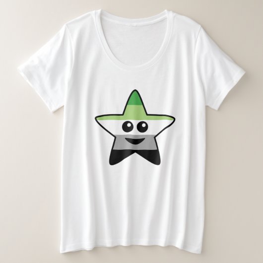 アロマティックStar PlusサイズTシャツ プラスサイズTシャツ (デザイン正面)