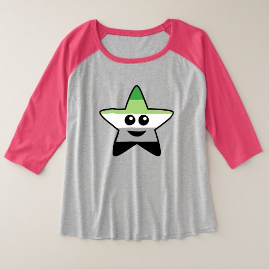 アロマティックStar PlusサイズTシャツ プラスサイズTシャツ (デザイン正面)