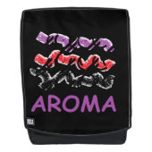 アロマブラックパープルレッドアートデザインスクール バックパック (正面)