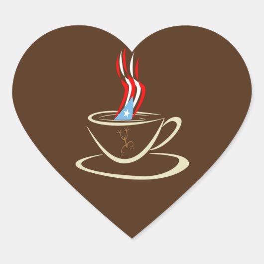 アロマプエルトリココーヒーマグコキ ハートシール (正面)