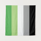 アロマンティック フラグ 57 x 57 タペストリー (正面)
