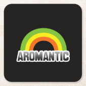 アロマンティック プライド スクエアペーパーコースター (正面)