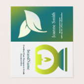 アロマ離れセラピー(緑と青のグラデーション) 名刺 (外部フラット)