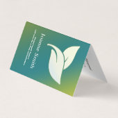 アロマ離れセラピー(緑と青のグラデーション) 名刺 (裏面)