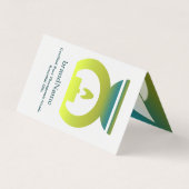 アロマ離れセラピー(緑と青のグラデーション) 名刺 (正面)