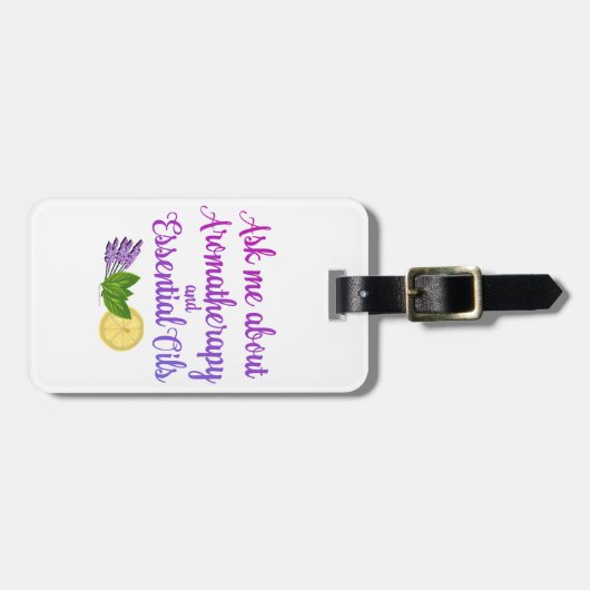 アロマ頼セラピーの基本油事業について ラゲッジタグ (正面横)