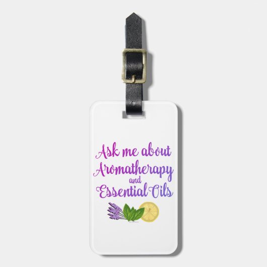 アロマ頼セラピーの基本油事業について ラゲッジタグ (正面縦)