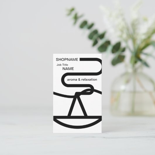 アロマ/マッサージ/セラピー/カイロプラクティック名刺 名刺 (スタンド正面)