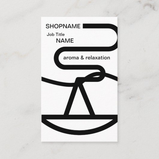 アロマ/マッサージ/セラピー/カイロプラクティック名刺 名刺 (正面)