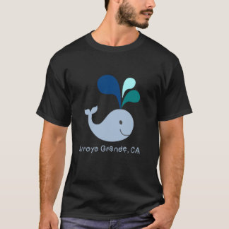 アロヨ・グランデ・カリフォルニアキュートなクジラの恋人の漫画 Tシャツ