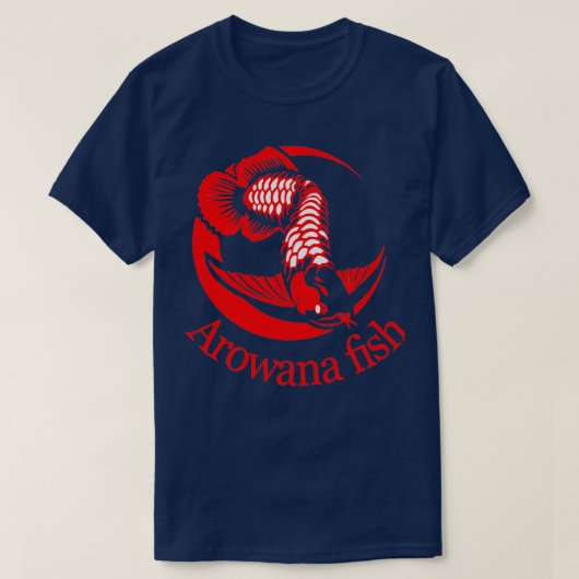 アロワナクラシック魚のTシャツ Tシャツ (デザイン正面)