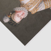 アロンソ・サンチェスによるスペイン王妃のアン 薄葉紙 (詳細)