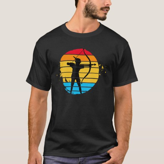 アローアンドボウ アーチェリー グランジスタイル Tシャツ (正面)