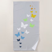 アローエースアジェンダープライドバタフライトレイル ビーチタオル (正面)