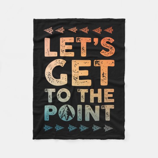 アローカッコいいド狩りデザイン男性へウィメンアロー フリースブランケット (正面)