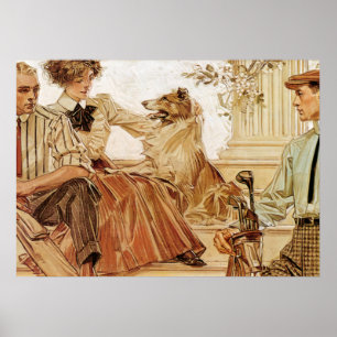 アローカラー広告, 1910 by Leyendecker ポスター