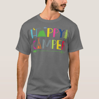 アローカンパーハッピーサマーキャンプキャンピングギフトメンウー Tシャツ