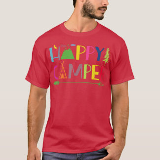 アローカンパーハッピーサマーキャンプキャンピング Tシャツ