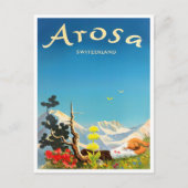 アローザスイスヴィンテージ旅行はがき ポストカード (正面)