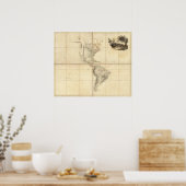 アロースミスによるアメリカの地図 ポスター (キッチン)