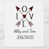 アローズパーソナライズされたワインボトルラベル ワインラベル (シングルラベル)