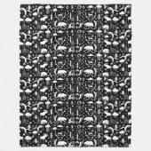 アローズロケット動物トラックベアーシカキツネフクロムーン フリースブランケット (正面)